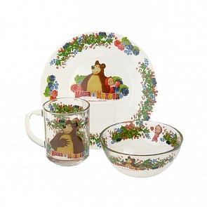 Набор посуды Маша и Медведь «Малина» (Маша и Медведь, 95590_Mal)